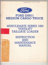 1980s FORD CARGO TRUCK VERTILIFT TAILGATE LOADER Factory Manual MUSCLEMATE 1000