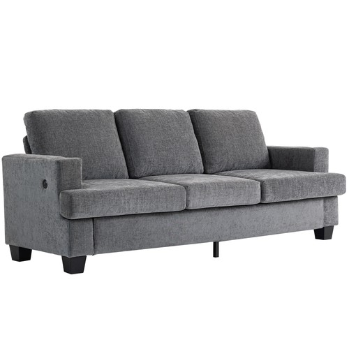 Homcom seater sofa fabric - homcom, 3