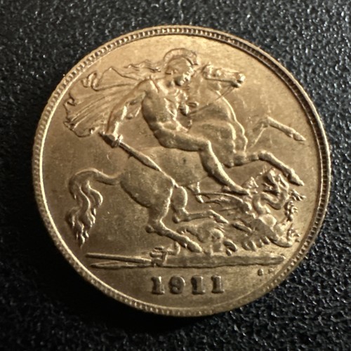 1911 half sovereign gold - half,