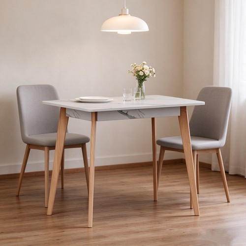 Dining table marble effect - table,