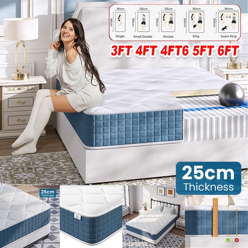 Blue hybrid memory foam - blue-,
