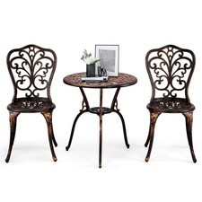 Set of 3 Patio Table Chairs
