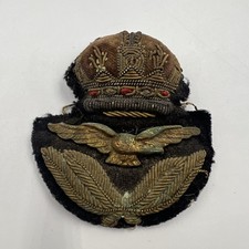 Genuine WW2 RAF Royal Air Force Officers Bullion Cloth Cap Badge