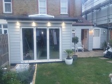 NEW White, Quality Aluminium Bi fold Doors inc Glass 3 panels