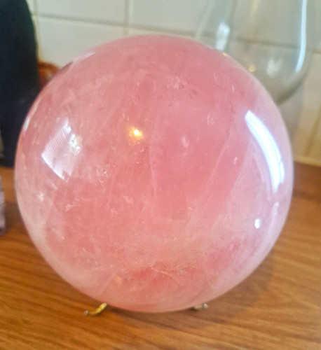 Huge natural pink rose - natural, quartz