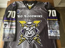 Manchester Storm 2017/2018 Signed Blood Jersey Ice Hockey