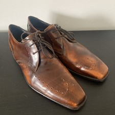 JEFFERY WEST M&S AUTOGRAPH Brown Leather Punched Brogue Shoes UK 9 Made in Italy