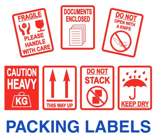 Fragile stickers large - fragile, 80