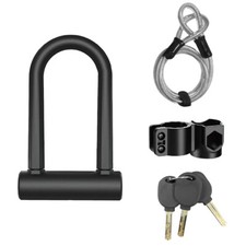 Bicycle Lock Wheel Lock U Lock with key for Bicycle Electric Scooter E-bike Bike