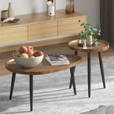 Walnut sofa side coffee table - walnut,