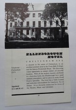 Cheltenham Spa -Vintage Advertising- Ellenborough Hotel,  1950's -AA & RAC