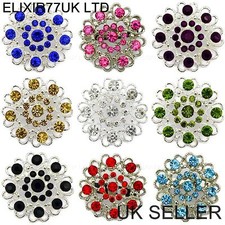 Silver heart flower diamante - silver,