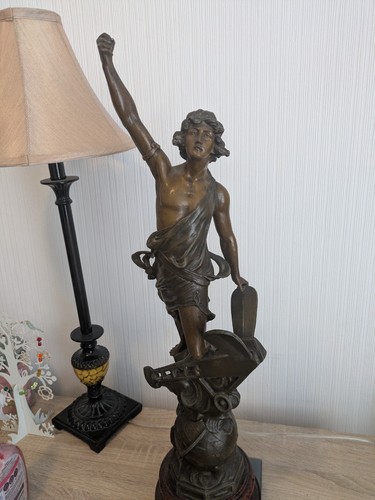 Antique french spelter statue - antique,