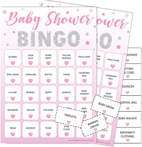 Baby shower bingo games - baby,