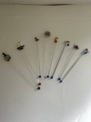 Glass cocktail stirrers - 8,