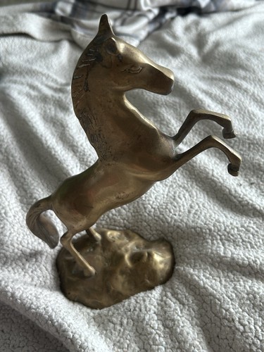 Vintage brass rearing - brass,
