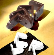 Brown or White Angle Bracket Plastic For Furniture Assembly Brackets 25 x 24mm