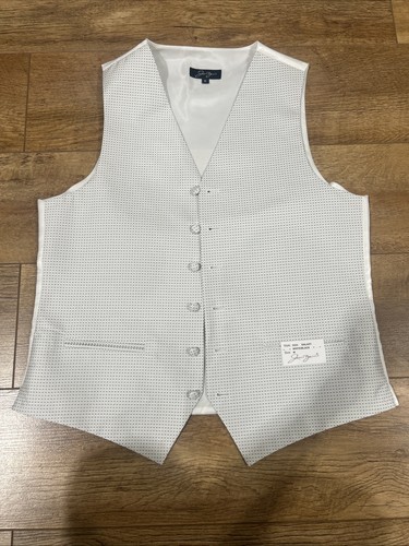 White and black spot waistcoat - white,