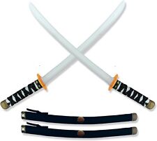 2 X Black Ninja Katana Sword and Scabbard Toy fancy dress outfit accessory