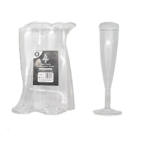 Champagne flutes clear - flutes, plastic