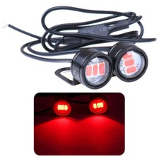 2Pcs Motorcycle Red Flash