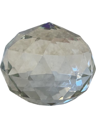 Faceted crystal glass diamond - faceted,