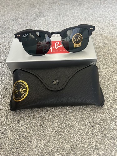 Black polarised clubmaster ray - black,