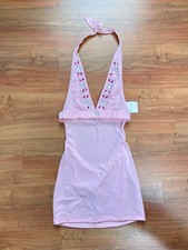 Vintage Halter Mini Dress with