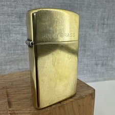 Solid Brass SLIMLINE ZIPPO
