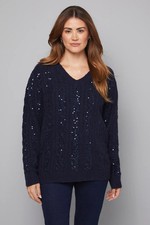 Wallis Navy Jumper Womens