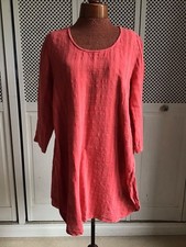 Sahara Coral Red Linen Top