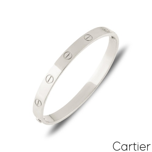Cartier white gold plain love - cartier,