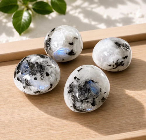 Rainbow moonstone tumble stone - tumble,