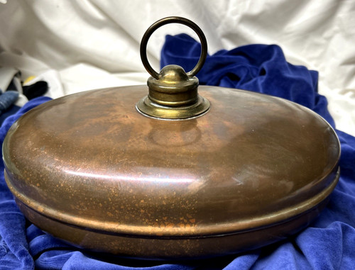 1900 copper hot water bottle - 1900's,