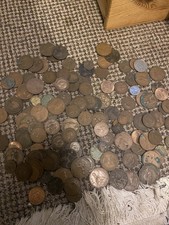 Old British Coins. Pennies