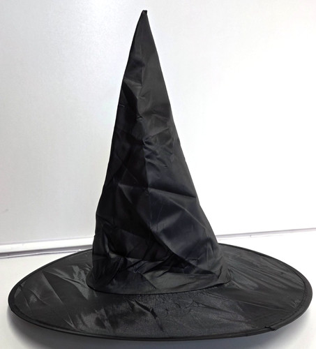 Halloween black witch hat - black,