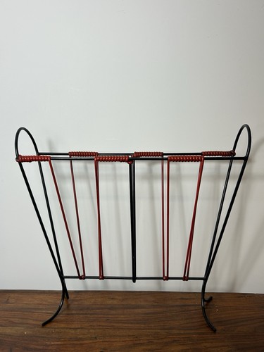 Vintage atomic magazine rack - rack,