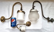 BRASS WALL LIGHTS X3 SWAN NECK
