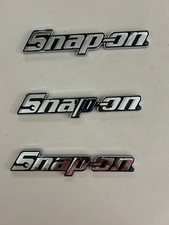 3PCs SNAP-ON TOOL BOX LOGO EMBLEM Chrome Silver Badge Decal 8" INCH LONG - NEW