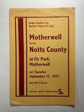 Motherwell notts county - motherwell, v