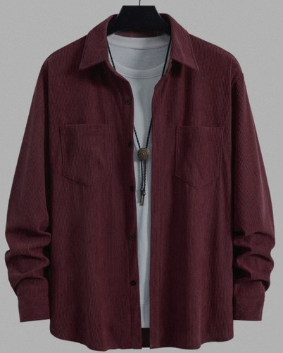 Men dark red corduroy - ,