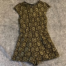 Topshop Womens Black Gold