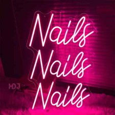 Custom made personalised nails salon beauty large neon Sign Light