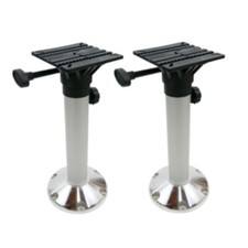 Pair of Aluminium Tall Boat Seat Pedestal with Adjustable Height - 50cm to 70cm