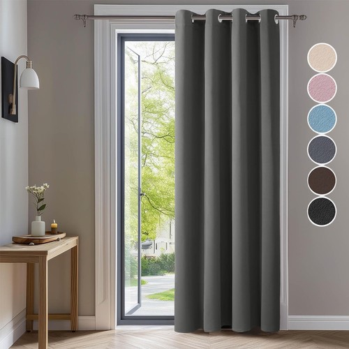 Blackout door curtain thermal - door,