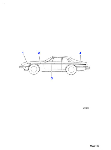 Jaguar genuine wing coachline - genuine,