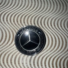 Mercedes-Benz Genuine Black Wreath Flat Bonnet Badge Emblem A0008173305