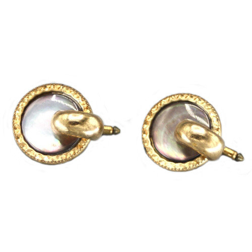 Pair vintage round gold - vintage,