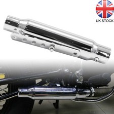 Universal 12" Motorcycle Exhaust Muffler Pipe For Cafe Racer Bobber Chopper UK
