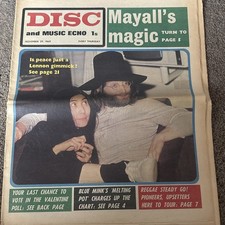 DISC MUSIC ECHO Nov 1969 John Lennon John Mayall Fleetwood Mac Ian Anderson etc 